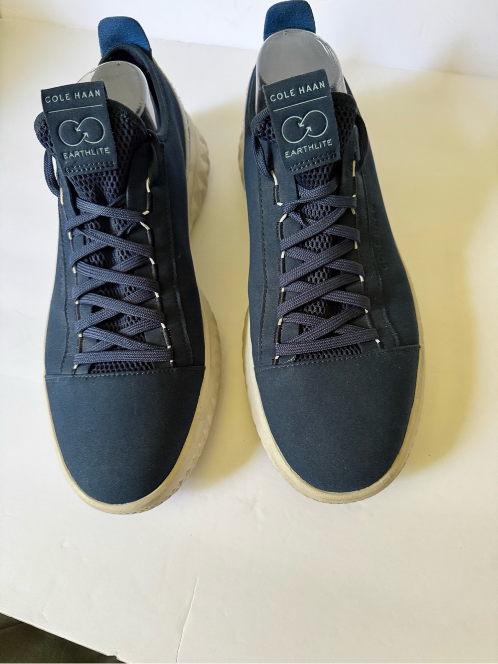 Cole Haan Men’s 11 Zerogrand Earthlite Blue Suede Casual Sneakers Shoes Comfort
